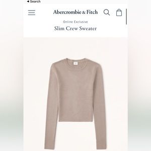 Abercrombie slim crew sweater- size large